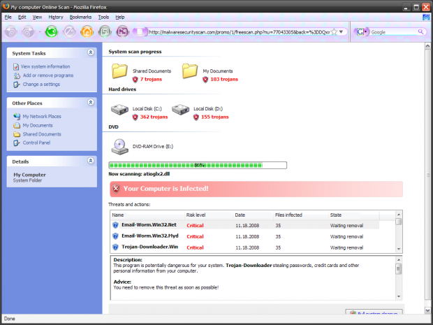 Fake/Rogue antivirus programby  Kevin Jarrett, used under CCA-SA