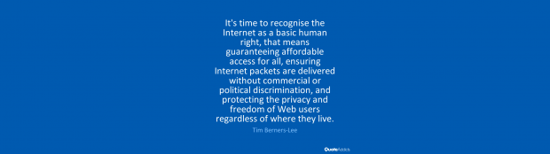 Tim Berners-Lee on the Internet as a human right